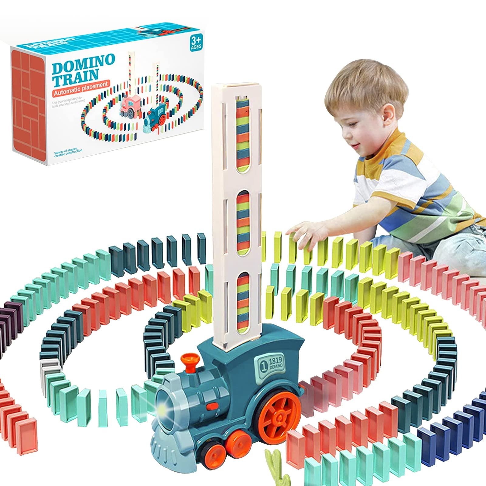 Domino Train - Blue